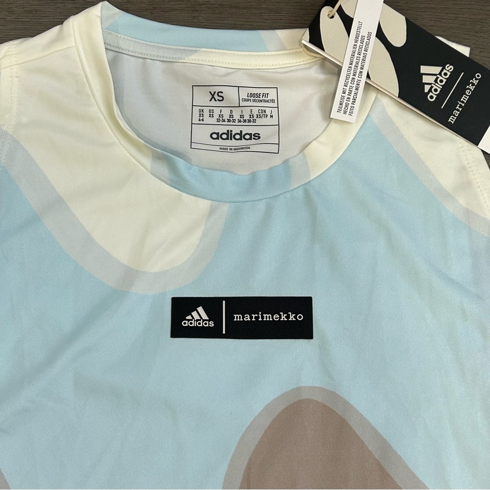 Adidas x Marimekko Run Icons 3 Bar Logo Running Tank Top‎ - Women's Sz XS - Picture 3 of 9